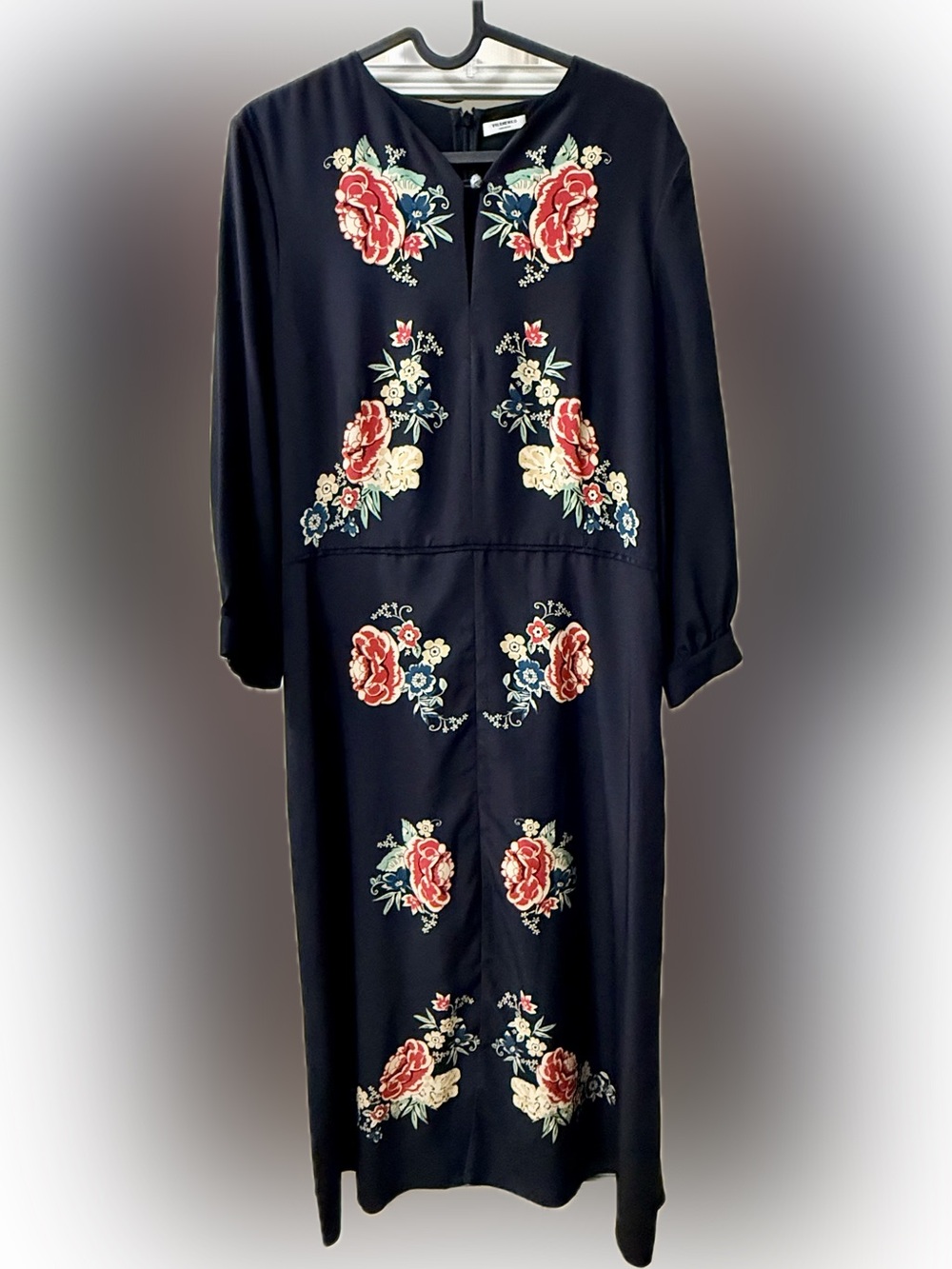 VILSHENKO 100% Silk Floral Print Maxi Dress UK 12 Made in UK